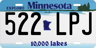 MN license plate 522LPJ