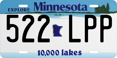 MN license plate 522LPP