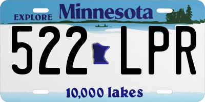 MN license plate 522LPR