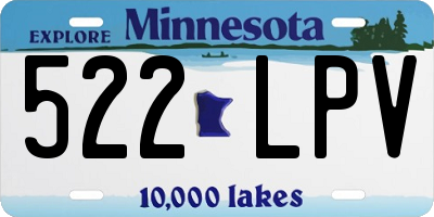 MN license plate 522LPV