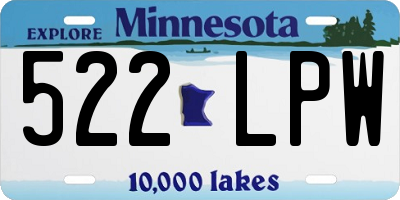 MN license plate 522LPW