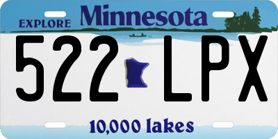 MN license plate 522LPX