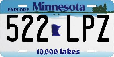 MN license plate 522LPZ