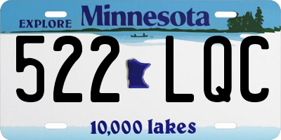 MN license plate 522LQC