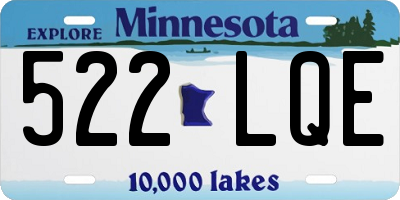 MN license plate 522LQE