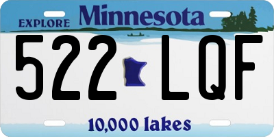 MN license plate 522LQF