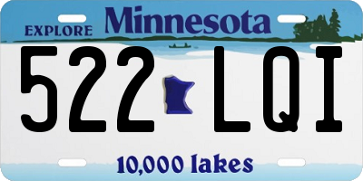 MN license plate 522LQI
