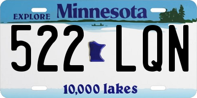 MN license plate 522LQN