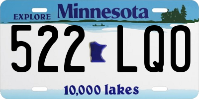 MN license plate 522LQO