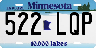 MN license plate 522LQP