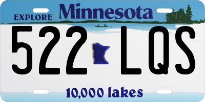 MN license plate 522LQS