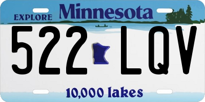 MN license plate 522LQV