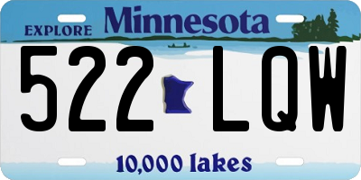 MN license plate 522LQW