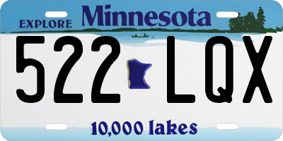 MN license plate 522LQX