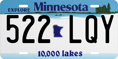MN license plate 522LQY