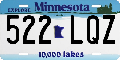MN license plate 522LQZ