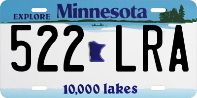 MN license plate 522LRA