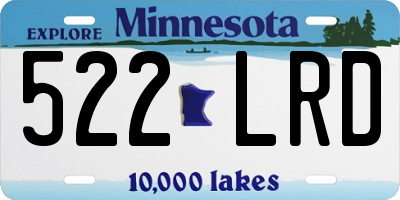 MN license plate 522LRD