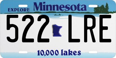 MN license plate 522LRE