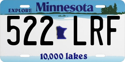 MN license plate 522LRF