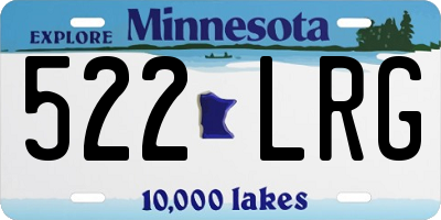 MN license plate 522LRG