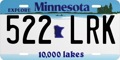 MN license plate 522LRK