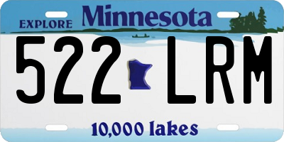 MN license plate 522LRM