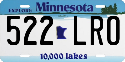MN license plate 522LRO
