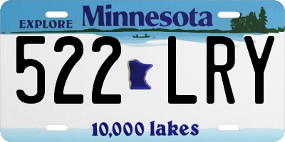 MN license plate 522LRY