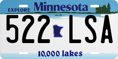 MN license plate 522LSA
