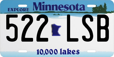 MN license plate 522LSB