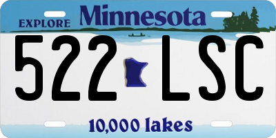 MN license plate 522LSC