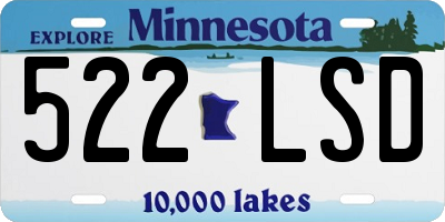 MN license plate 522LSD