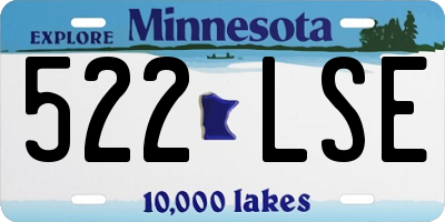 MN license plate 522LSE