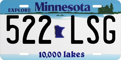 MN license plate 522LSG
