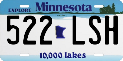 MN license plate 522LSH