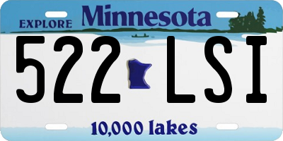 MN license plate 522LSI