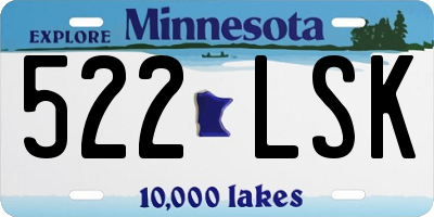 MN license plate 522LSK
