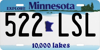 MN license plate 522LSL