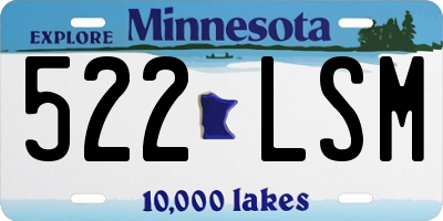 MN license plate 522LSM