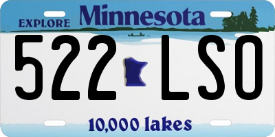 MN license plate 522LSO