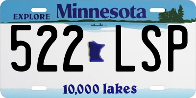 MN license plate 522LSP
