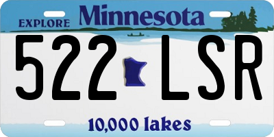 MN license plate 522LSR