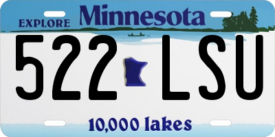 MN license plate 522LSU