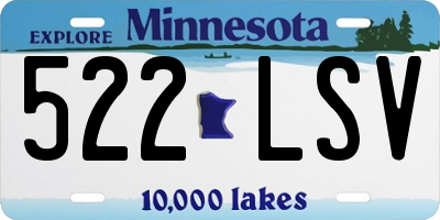 MN license plate 522LSV
