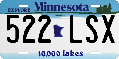 MN license plate 522LSX