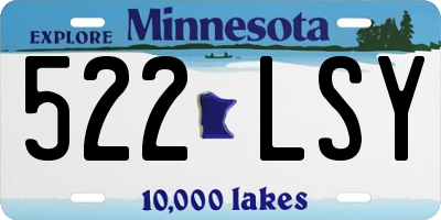 MN license plate 522LSY