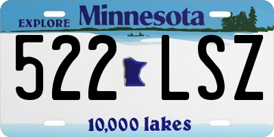 MN license plate 522LSZ