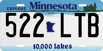 MN license plate 522LTB
