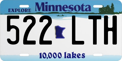 MN license plate 522LTH